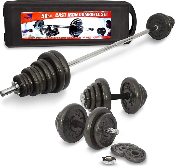 Adjustable Dumbbell & Barbell Weight Sets – 20kg, 30kg, 50kg Sets