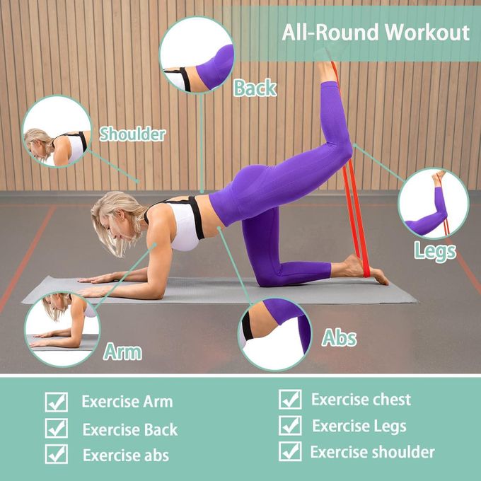 4 pieces - Resistance Bands for Working Out, Heavy Duty Pull Up Bands, Exercise Bands, Workout Bands, Stretch Bands for Exercise, Resistance Band Set for Fitness Physical Therapy Home Gym