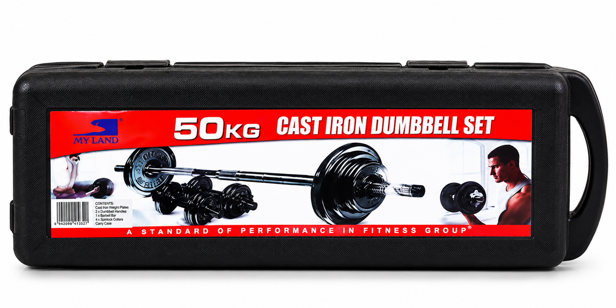 Adjustable Dumbbell & Barbell Weight Sets – 20kg, 30kg, 50kg Sets