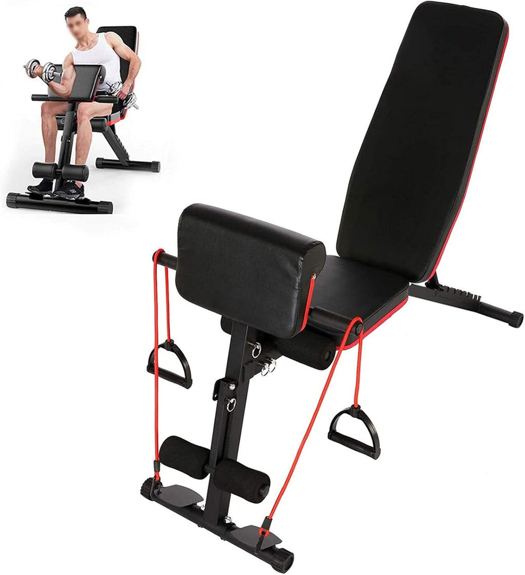 7 LVL Foldable Dumbbell Bench- Adjustable Weight Abdominal Bench Sit?up Fitness Dumbbell Bench Waist Bench