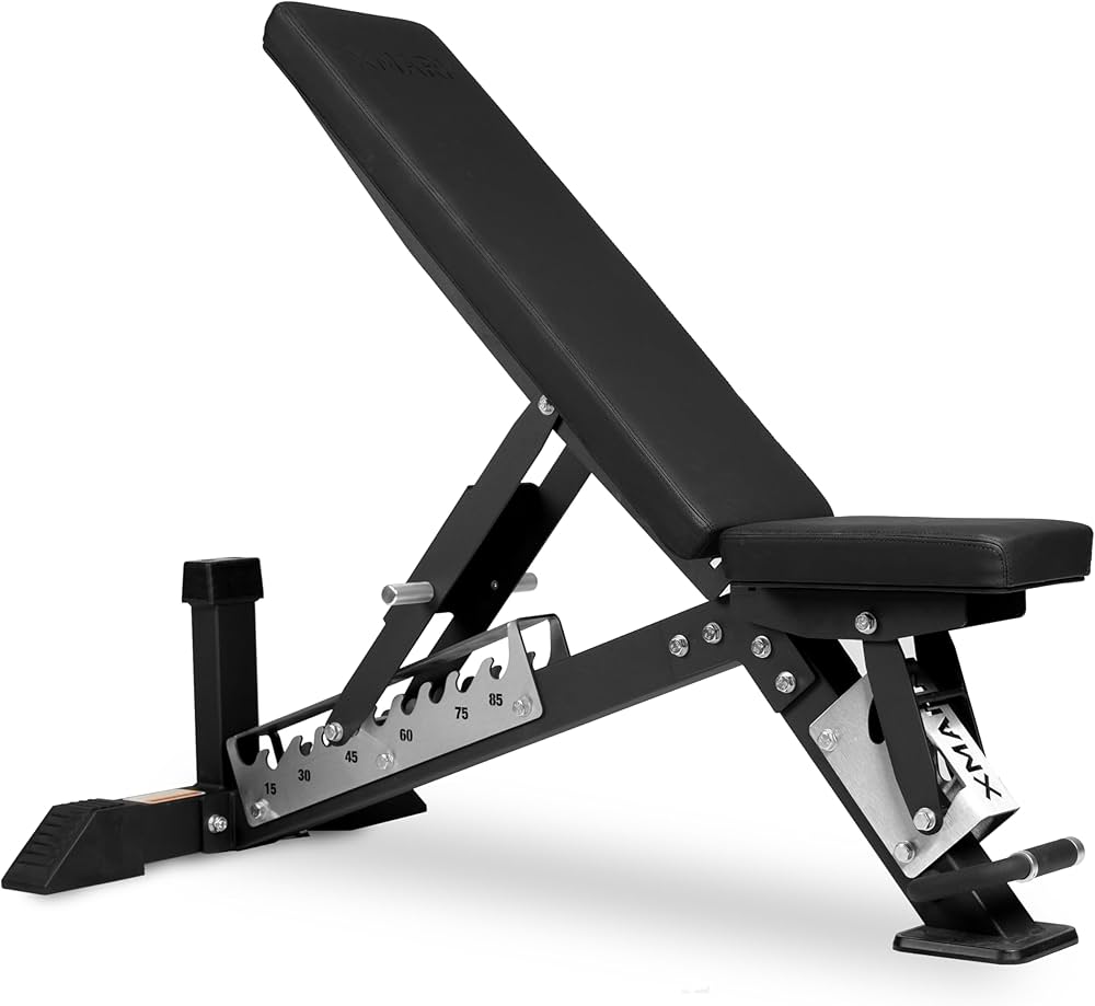 Workout Bench, Adjustable Weight Bench, Multi-Purpose Incline Bench, Exercise Bench for Home Gym Strength Training and Dumbbell Bench Press, Load 1000KG (Black)