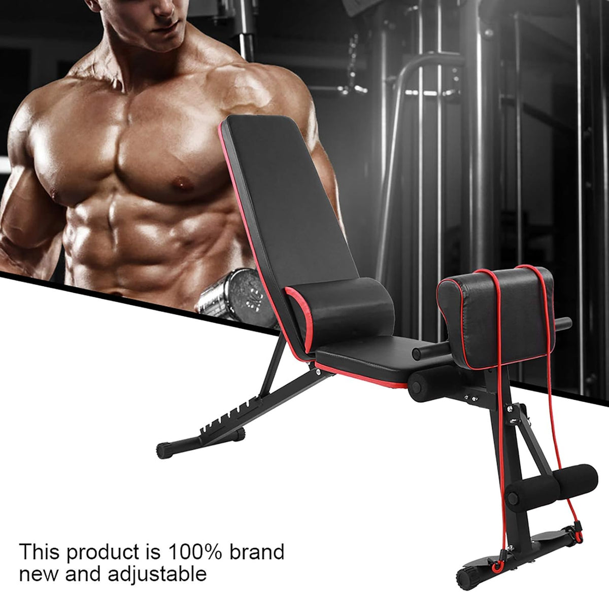 7 LVL Foldable Dumbbell Bench- Adjustable Weight Abdominal Bench Sit?up Fitness Dumbbell Bench Waist Bench