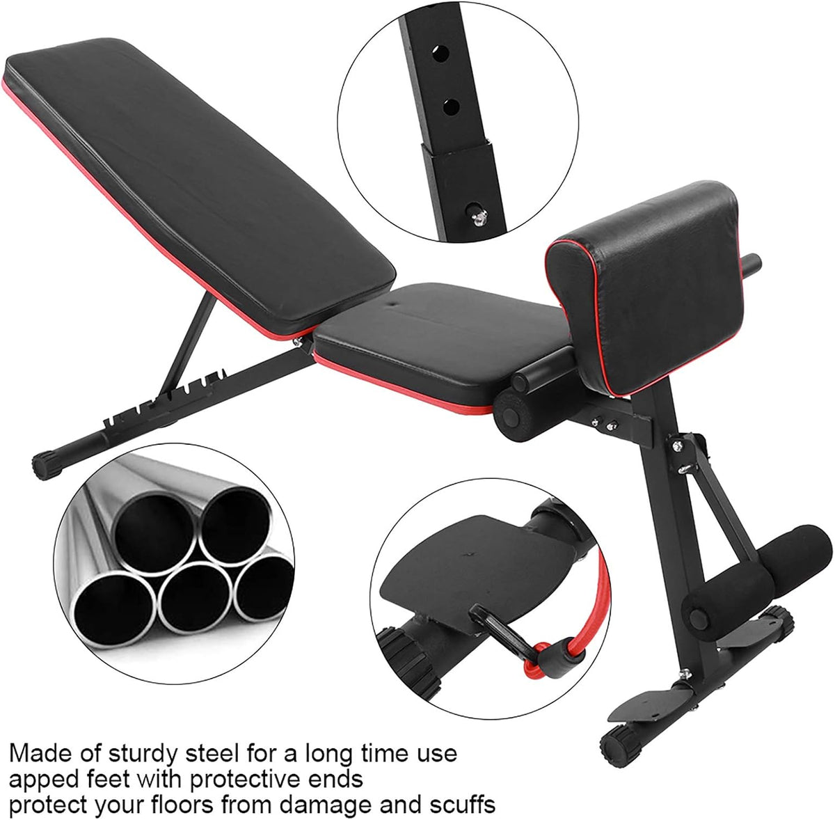 7 LVL Foldable Dumbbell Bench- Adjustable Weight Abdominal Bench Sit?up Fitness Dumbbell Bench Waist Bench