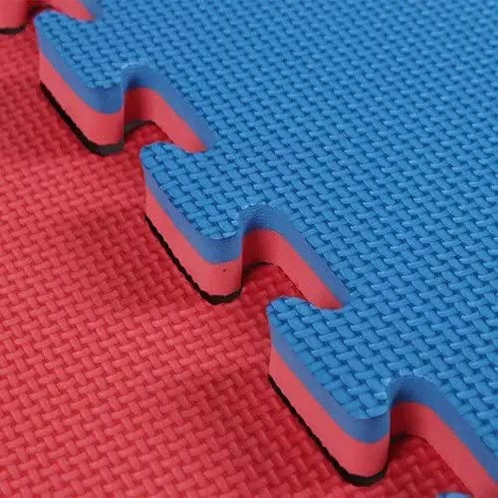 Interlocking EVA Foam, Non-Toxic Foam Floor Mat Tiles, (1 Meter x 1 Meter ),Thickness- 30mm,Red & Blue (4 Mats)