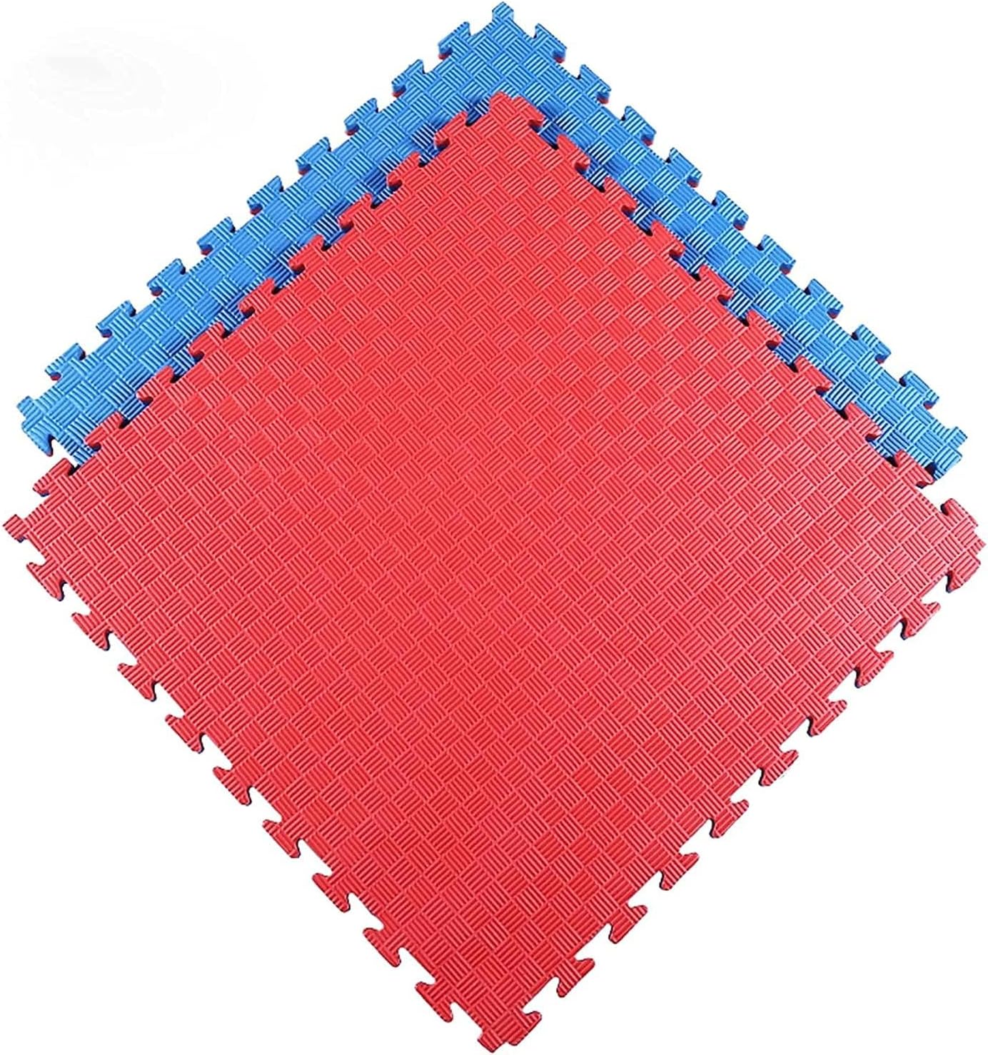 Interlocking EVA Foam, Non-Toxic Foam Floor Mat Tiles, (1 Meter x 1 Meter ),Thickness- 30mm,Red & Blue (4 Mats)