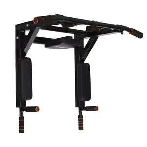 Wall-Mounted Pull-Up and Dip Bar Station