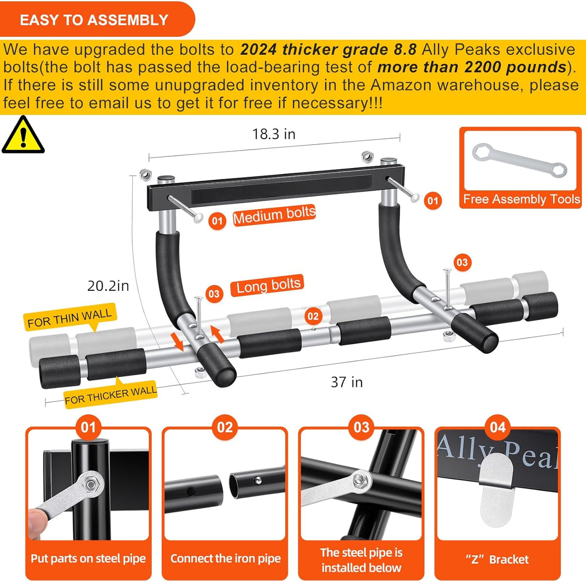 Foldable Door Pull-Up Bar