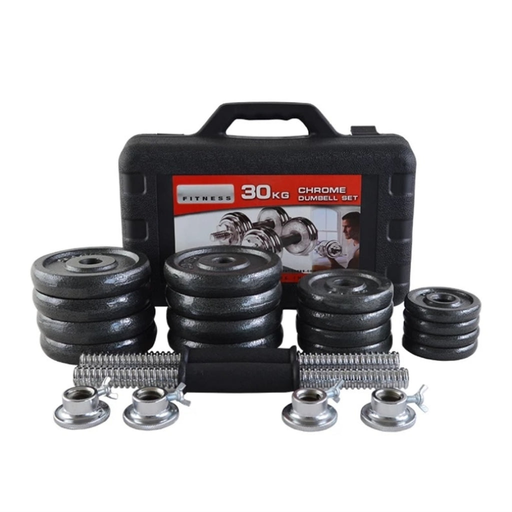 Adjustable Dumbbell & Barbell Weight Sets – 20kg, 30kg, 50kg Sets